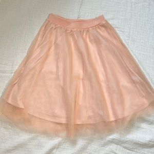 Charlotte Russe- Blush Tulle Skirt